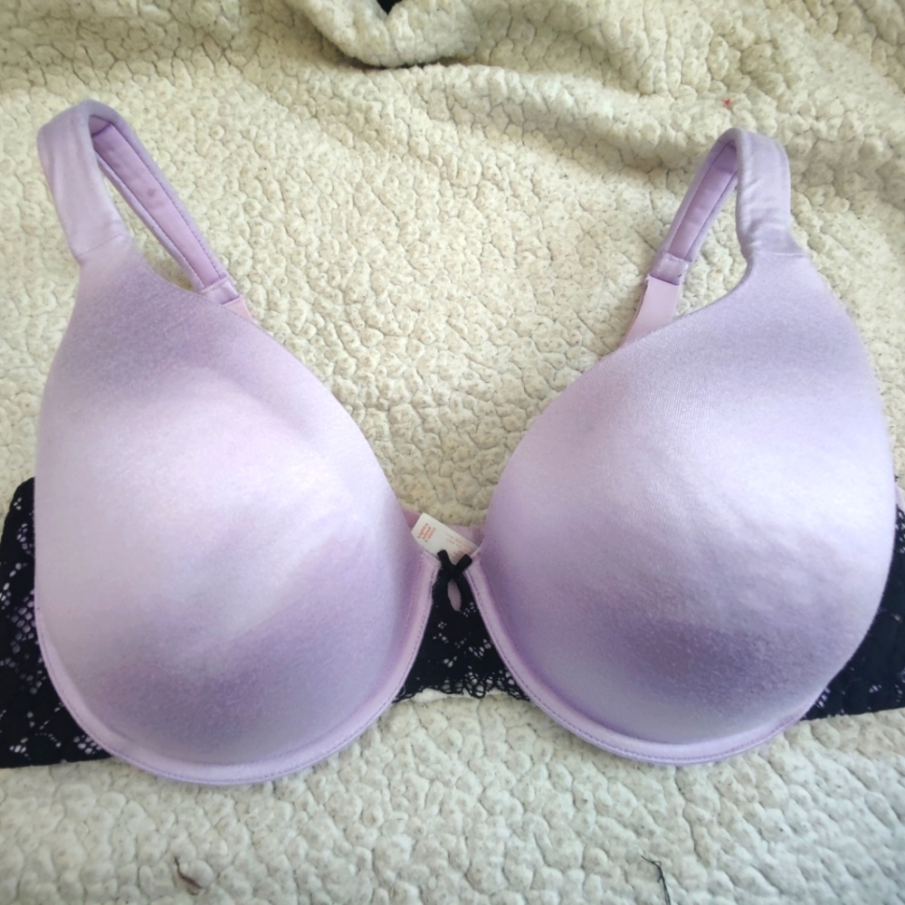 Cacique Cotton Lightly Lined T-Shirt Bra With Lace 42DD
